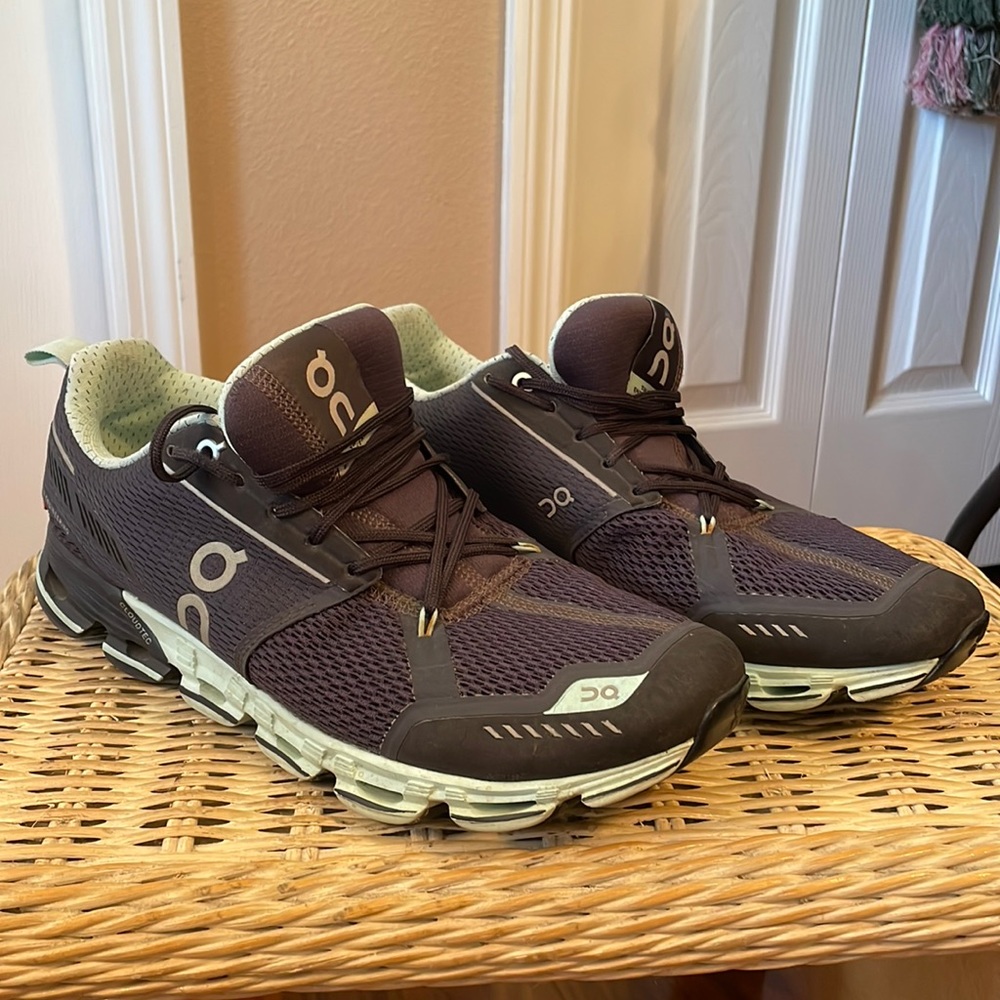 On Cloudflyer Running Shoes Black Mint Green CloudTec Women's 9.5 EU 41